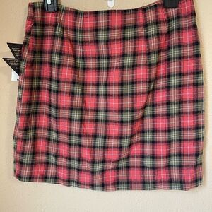 ❤️Junkfood Red Plaid Tartan Mini Skirt Sz9